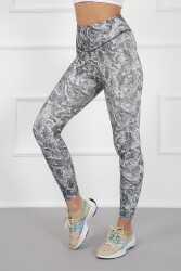 AuraFit 4023-96 Dijital Baskılı Toparlayıcı Yüksek Bel Uzun Tayt - AURAFIT