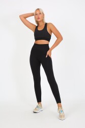 AuraFit 4036 Seamless Dikişsiz Push Up Toparlayıcı Yüksek Bel Uzun Tayt - 2