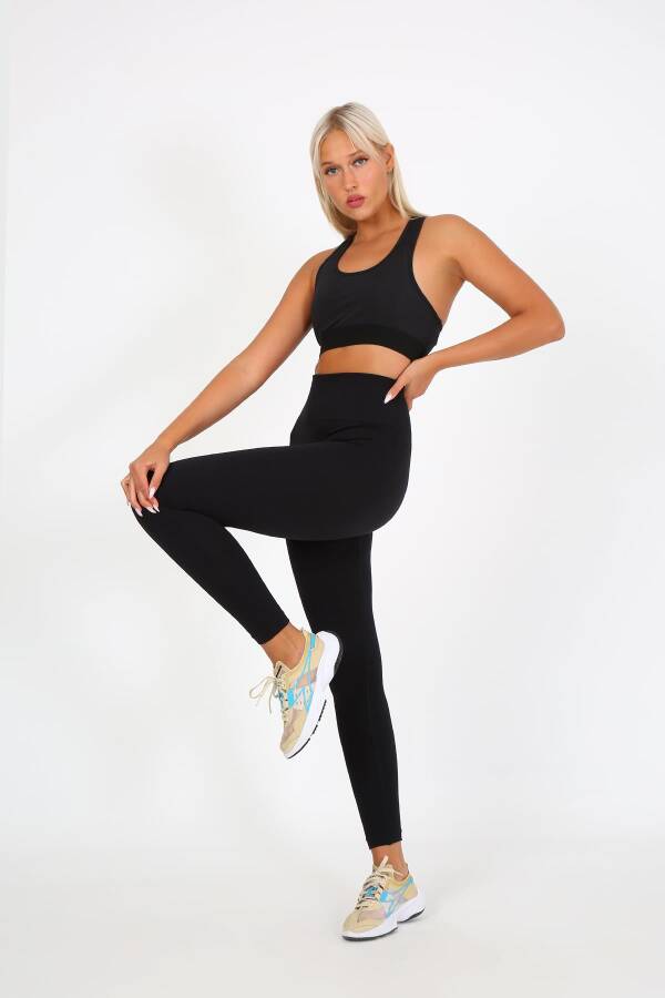 AuraFit 4036 Seamless Dikişsiz Push Up Toparlayıcı Yüksek Bel Uzun Tayt - 3